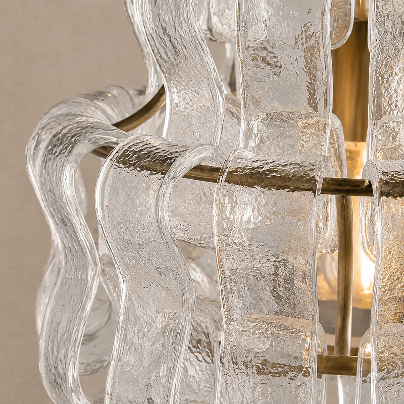 The Bellatrix Pendant | Amber Textured Glass & Bronze | CLND024