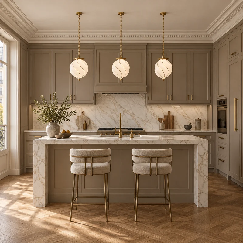 The Belluno Lantern | Glass & Brass Pendant | CLND038