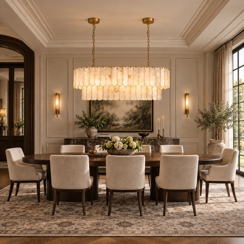 Oval Tiered Shell Chandelier | CLJUPOFS