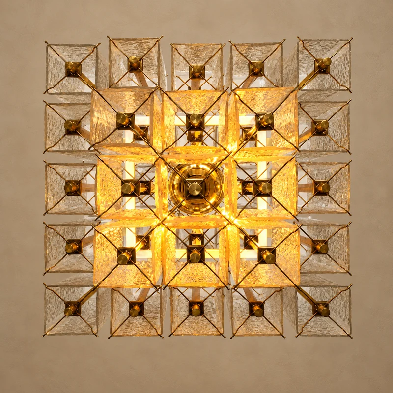 The Aurelia Chandelier | Hand-Blown Glass & Solid Brass | CLND002