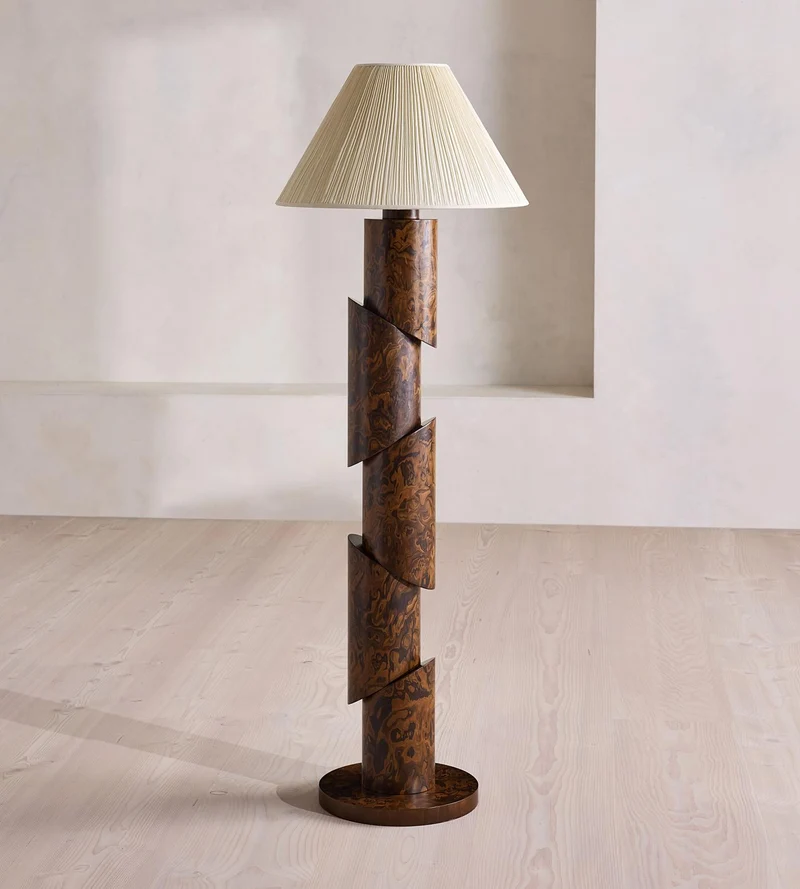 Burl Wood Floor Lamp | Abstract Figure | CLBURL160