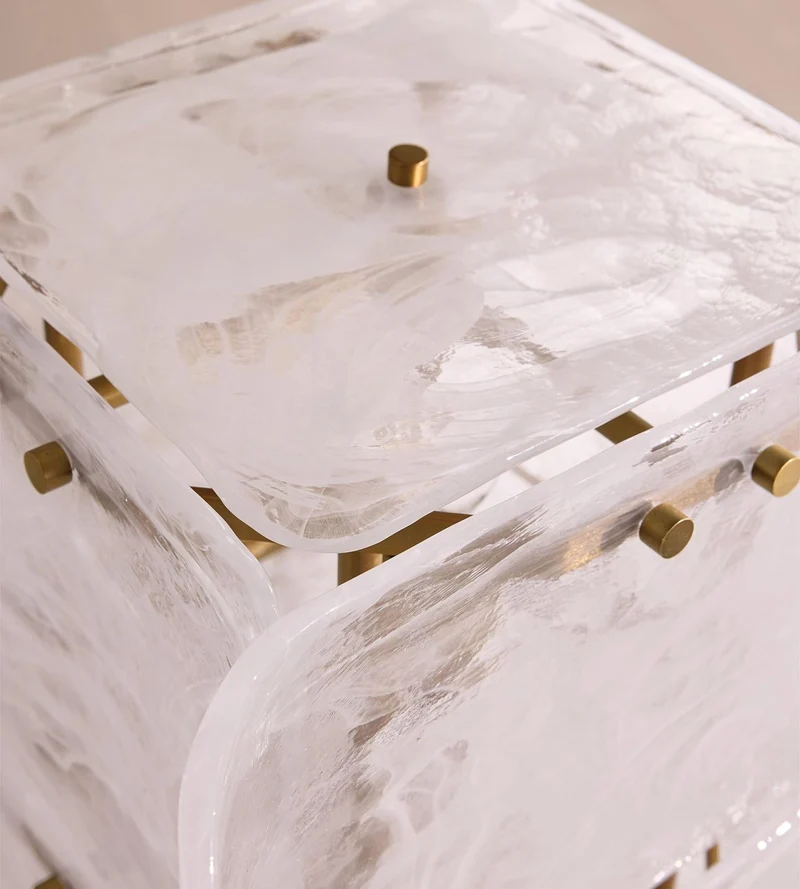 Hand-Blown Frosted Glass Floor Lamp | CLSP255B