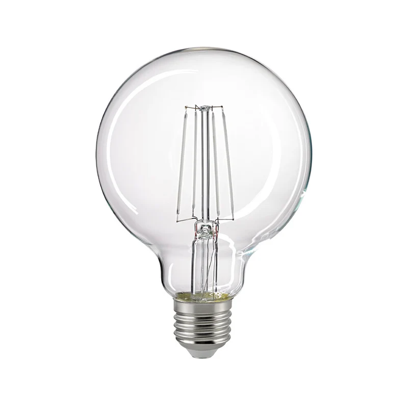 SIGOR LED Globelampe Filament 95 mm E27 Snow klar