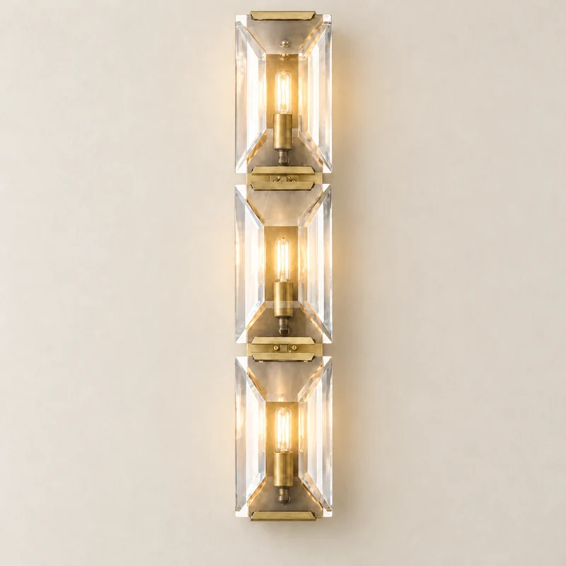 Triple Crystal Wall Sconce | CLUG032P