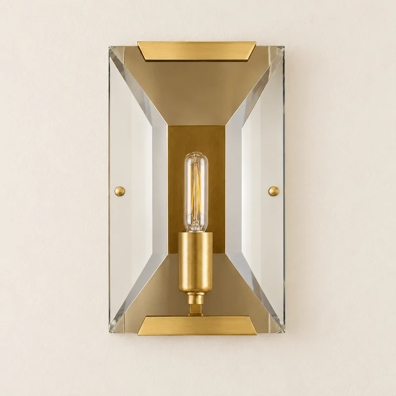 Brass & Crystal Wall Sconce | CLUG03D