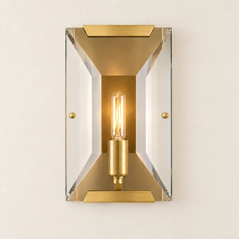 Brass & Crystal Wall Sconce | CLUG03D
