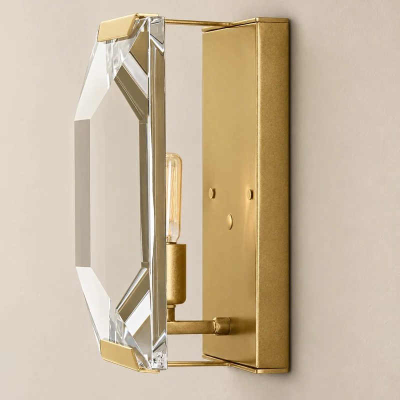 Brass & Crystal Wall Sconce | CLUG03D