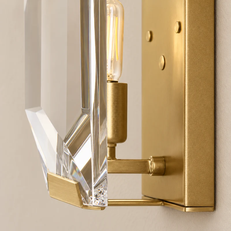 Brass & Crystal Wall Sconce | CLUG03D