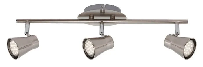 LED Deckenstrahler FOUR 3-flammig nickel-matt – schwenkbar, inkl. GU10 LED 3W, warmweiß