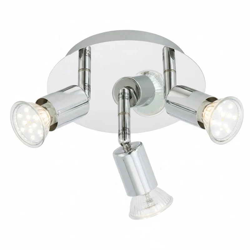 Briloner SPLASH LED Badleuchte 3-flammig – IP44, GU10, Chrom, schwenkbar, warmweißares Leuchtmittel, 230V