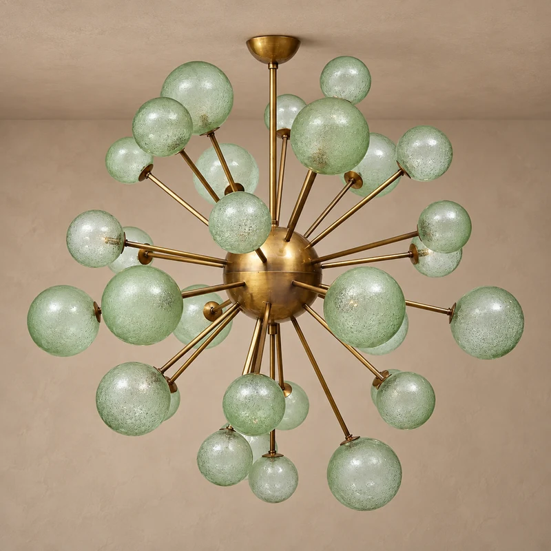 De Silva Chandelier | Light Green Glass | CLPT80CGR