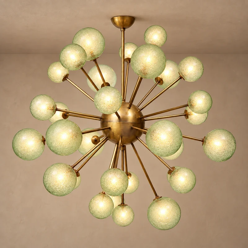 De Silva Chandelier | Light Green Glass | CLPT80CGR