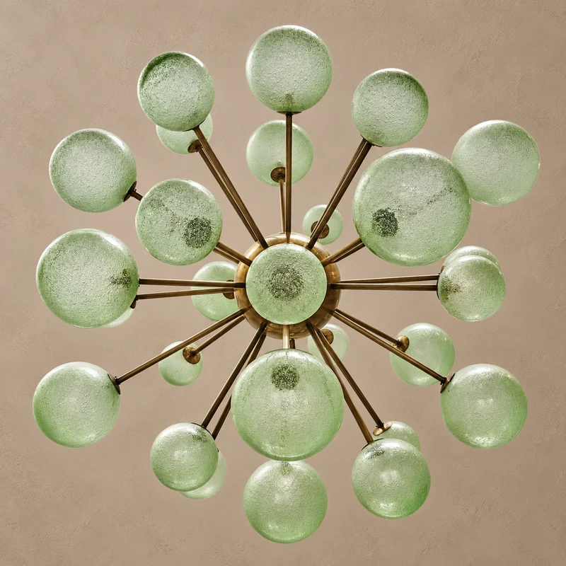 De Silva Chandelier | Light Green Glass | CLPT80CGR