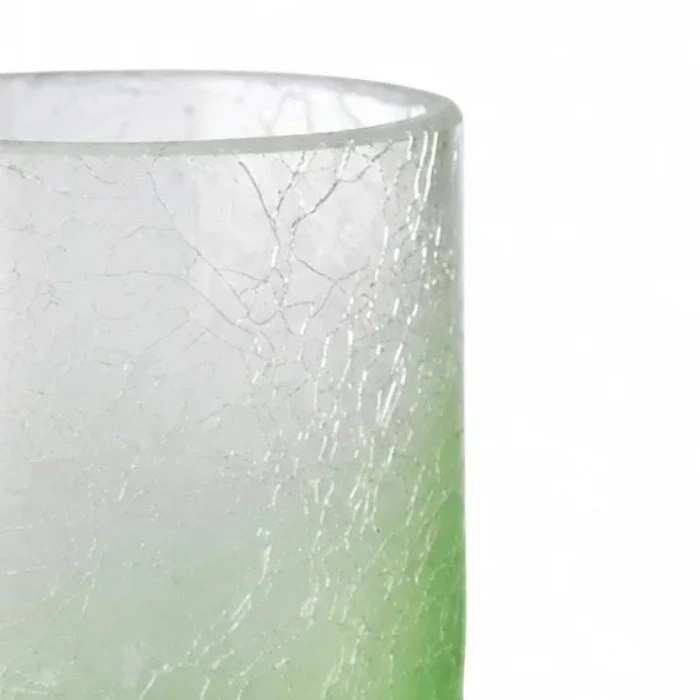 Teelichthalter Crush Glas grün – Windlicht mit Farbverlauf – Sompex