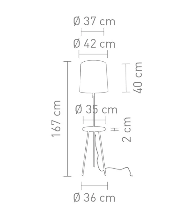 Stehleuchte TABULO mit Tischablage & USB-Anschluss – Beistelltisch-Lampe mit Stoffschirm Weiß von Sompex