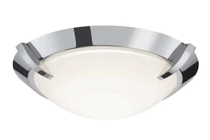 Runde LED Deckenlampe Chrom mit Glas 27 cm 1200 Lm | Briloner
