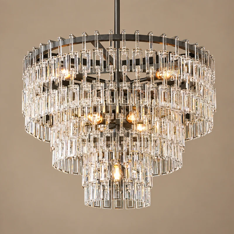 Decò Round Small | Hand-Cut Crystal & Brass | CLHUYL0250