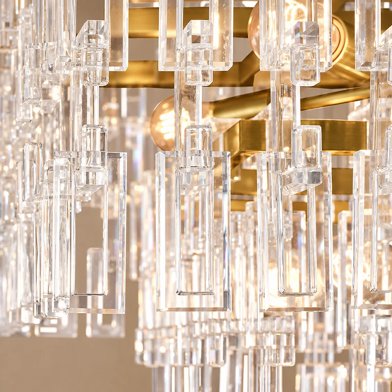 Decò Round Small | Hand-Cut Crystal & Brass | CLHUYL0250