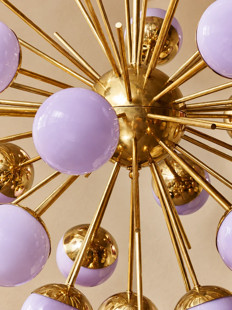 De Silva Chandelier | Purple Glass | CLPT80CP