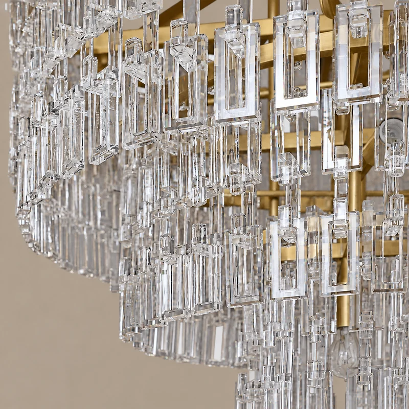 Hand-Cut Crystal Black Tiered Chandelier | CLHUYL0250BL