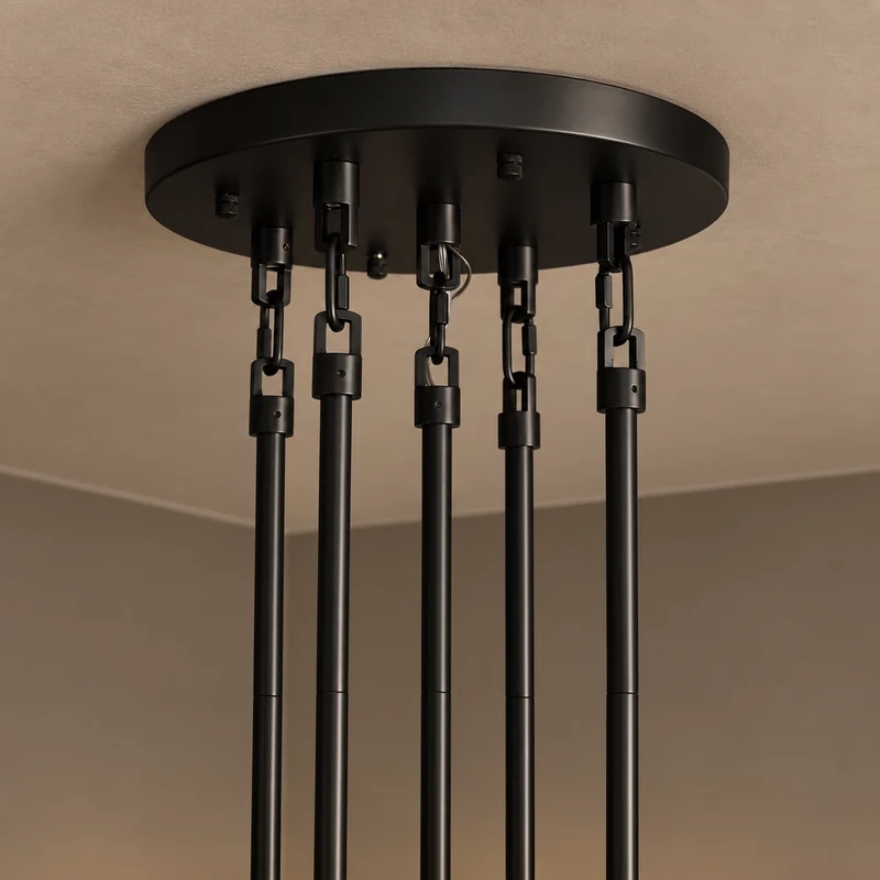 Hand-Cut Crystal Black Tiered Chandelier | CLHUYL0250BL