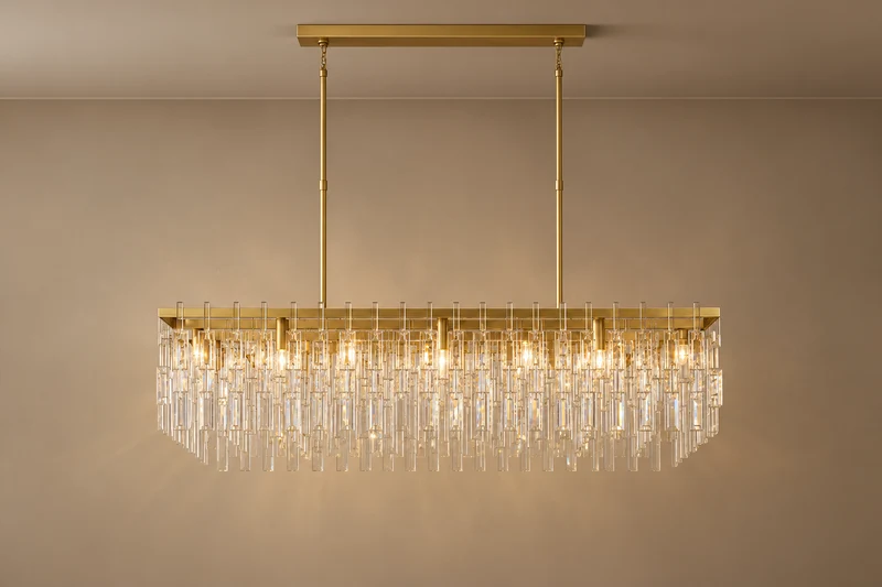 Hand-Cut Crystal Rectangular Chandelier | CLHUYL0250-R