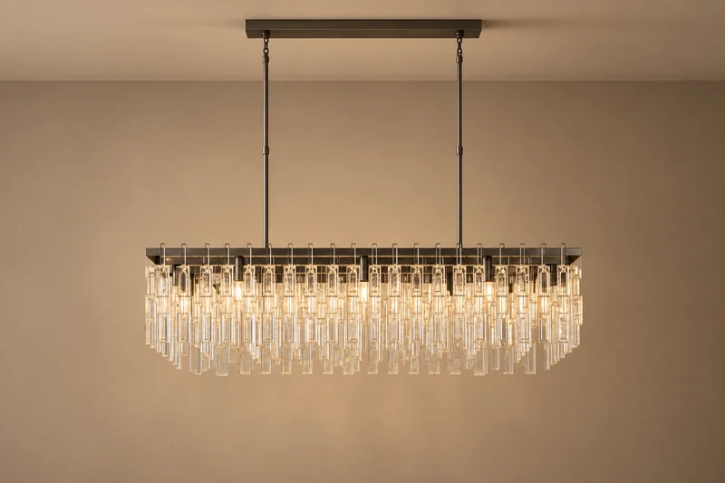 Hand-Cut Crystal Rectangular Chandelier | CLHUYL0250-R