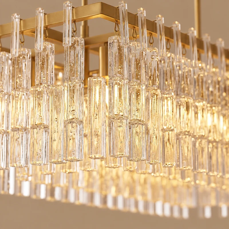 Hand-Cut Crystal Rectangular Chandelier | CLHUYL0250-R
