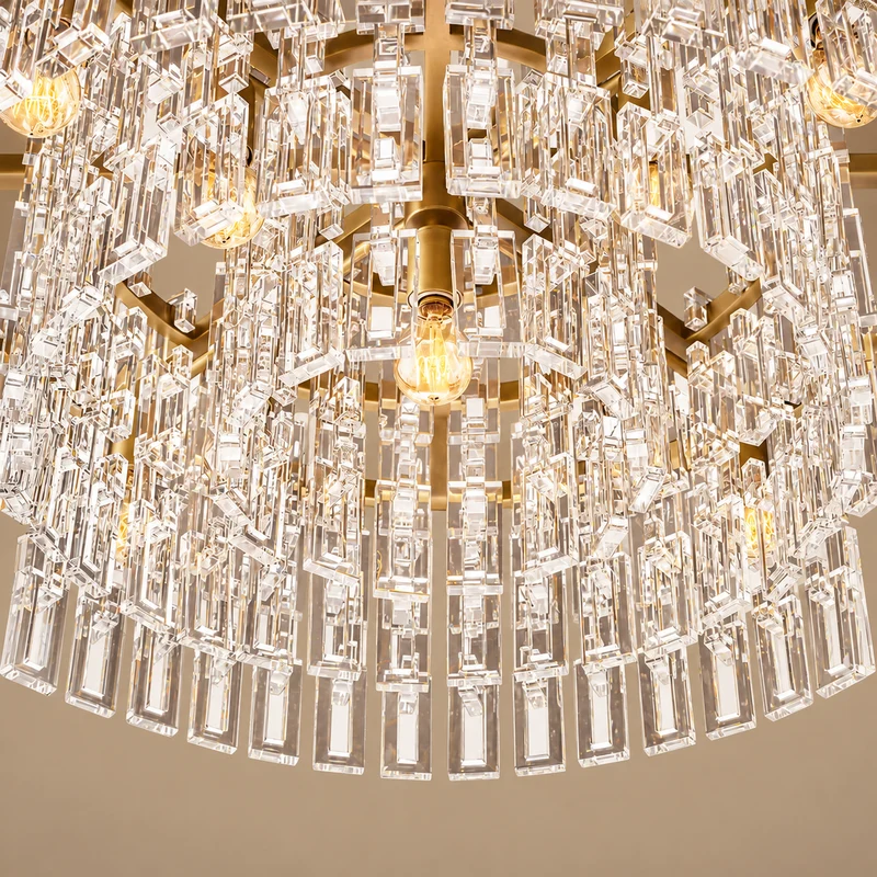 Hand-Cut Crystal Drum Chandelier | CLHUYL0251