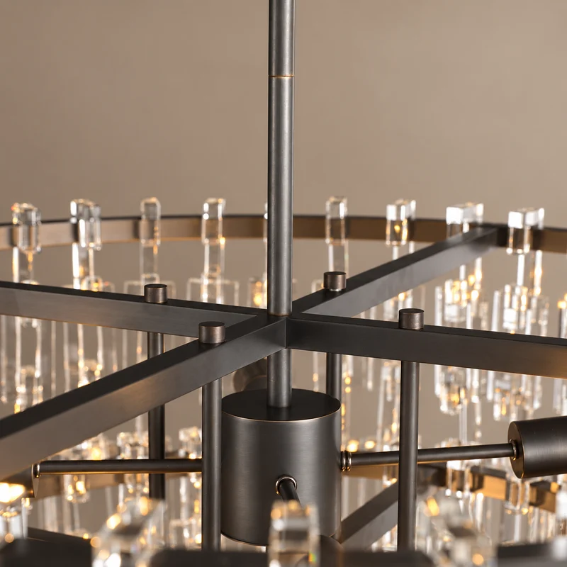 Hand-Cut Crystal Drum Chandelier | CLHUYL0251