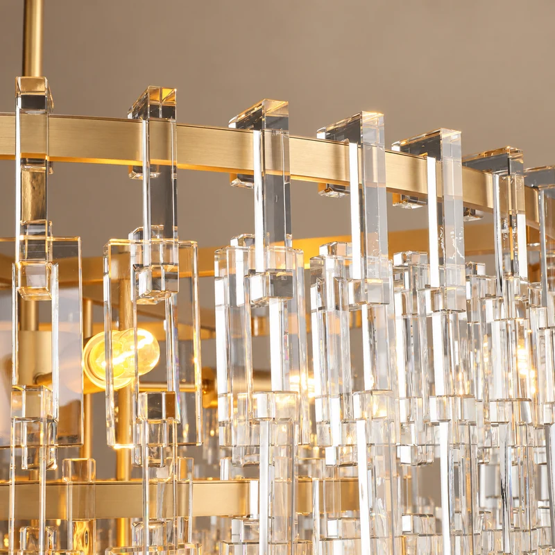 Hand-Cut Crystal Drum Chandelier | CLHUYL0251