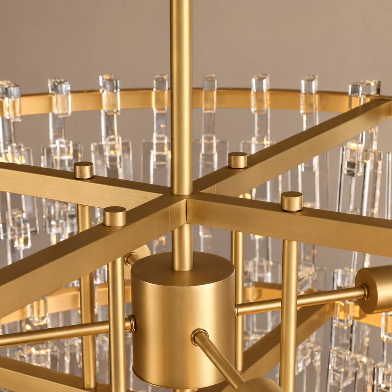 Hand-Cut Crystal Drum Chandelier | CLHUYL0251