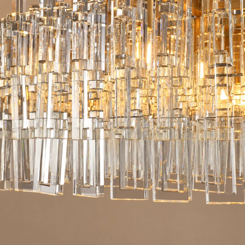 Hand-Cut Crystal Drum Chandelier | CLHUYL0251