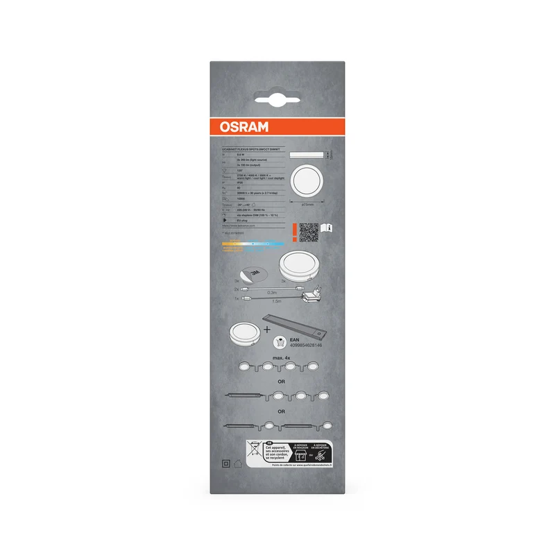 OSRAM Unterbauleuchte Flexus Spot 9,8W CCT dimmbar Weiß