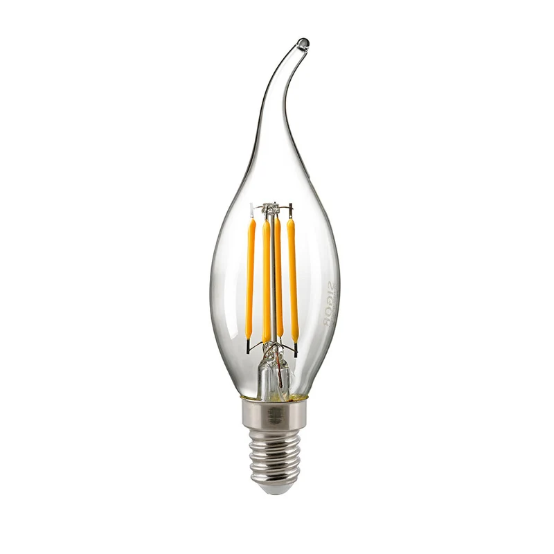 SIGOR LED Filament Kerzenlampe Windstoß E14 klar