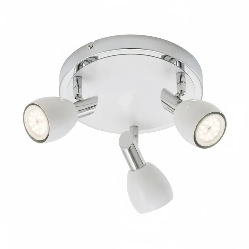 Deckenstrahler LED 3-flammig weiß / Chrom – COMBI – inkl. GU10 LED – schwenkbar