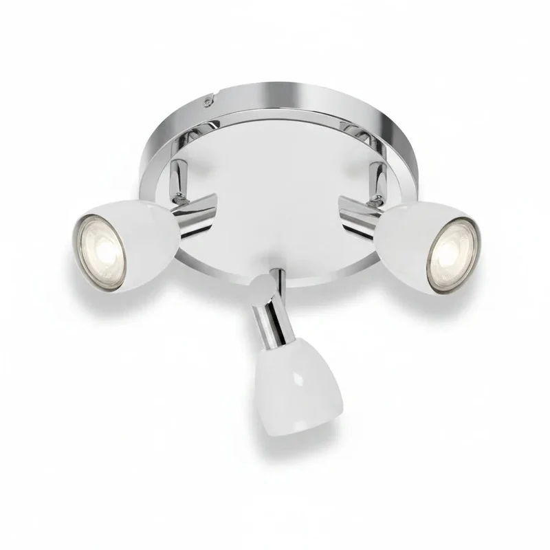 Deckenstrahler LED 3-flammig weiß / Chrom – COMBI – inkl. GU10 LED – schwenkbar