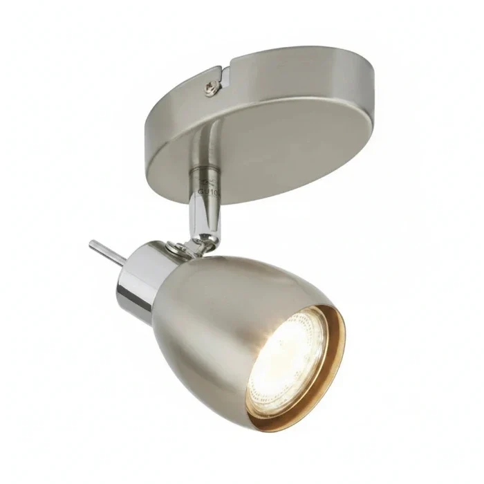 LED Spot 1-flammig nickel-matt – TWO Deckenspot schwenkbar inkl. GU10, 230V