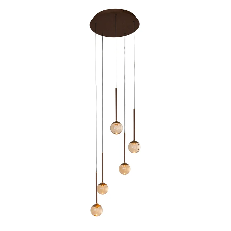 LED-Pendelleuchte Calina 5-flammig CCT dimmbar höhenverstellbar