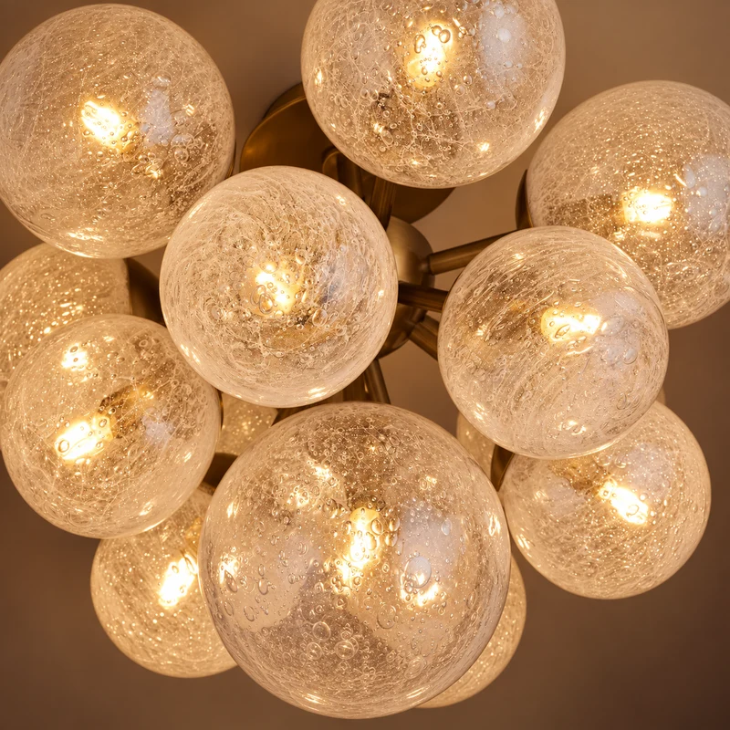 Sillam Flush Mount | Hand-Blown Bubble Glass | CLND033
