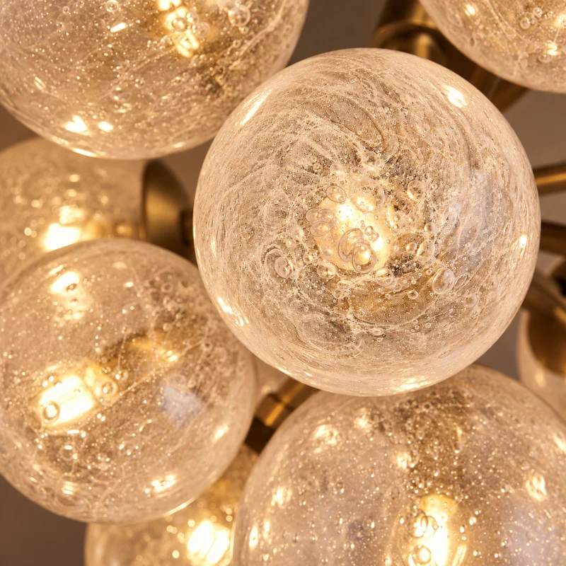 Sillam Flush Mount | Hand-Blown Bubble Glass | CLND033
