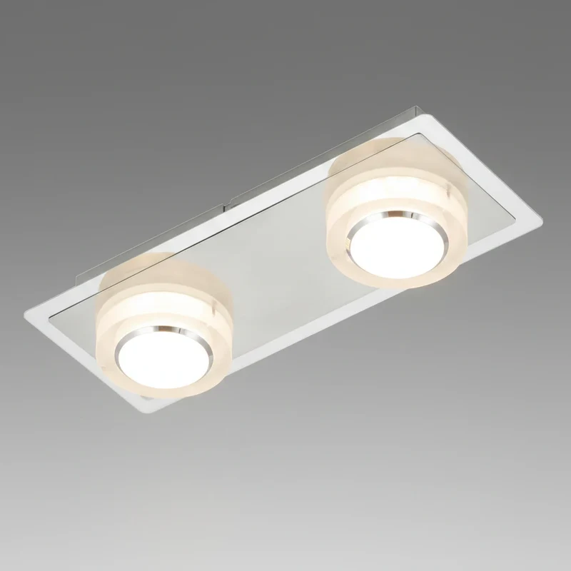 LED Wand- & Deckenleuchte 2er Aufputz-Spot rechteckig