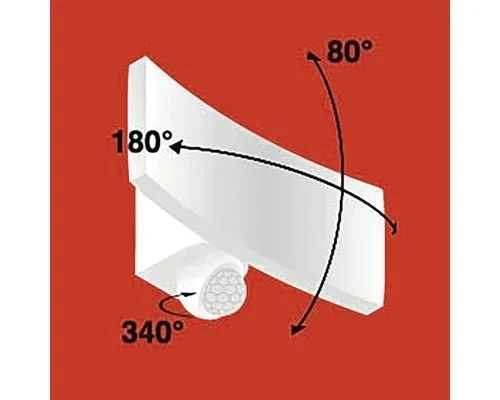 Breiter LED Fluter mit Bewegungssensor für Außen weiß 2600 Lm IP44 | Briloner