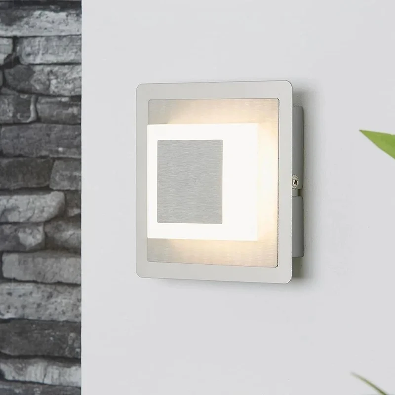 Kleine LED Wand- & Deckenleuchte Aufputz-Spot 12x12cm eckig