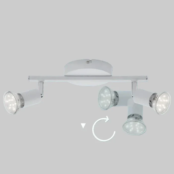 Briloner SIMPLE LED Deckenstrahler 2-flammig weiß – schwenk- & drehbar, GU10 LED 3W warmweiß