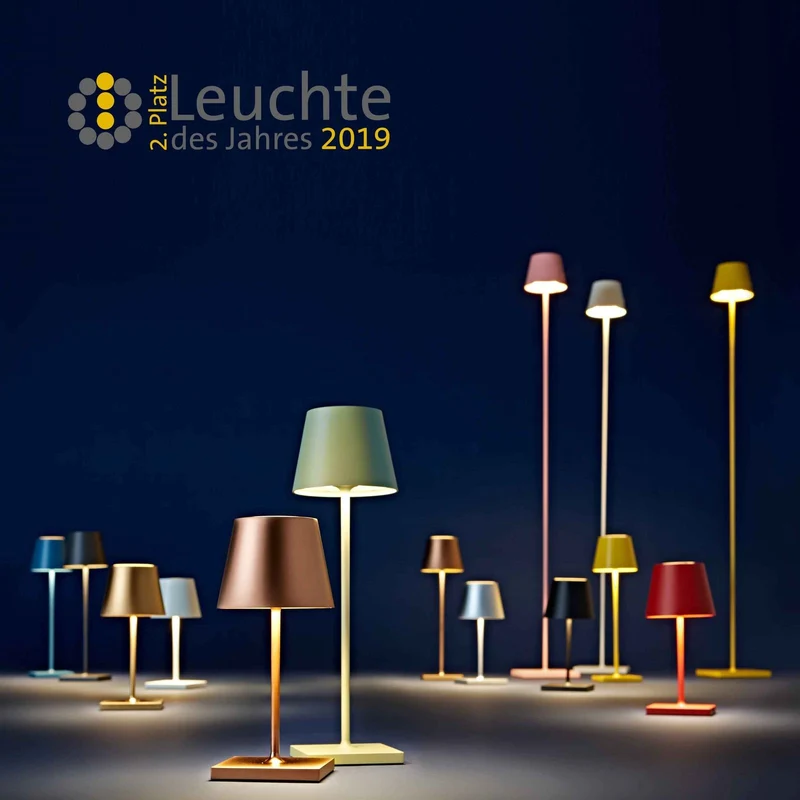 Sigor Licht - Akku-Tischleuchte Nuindie Schirm eckig