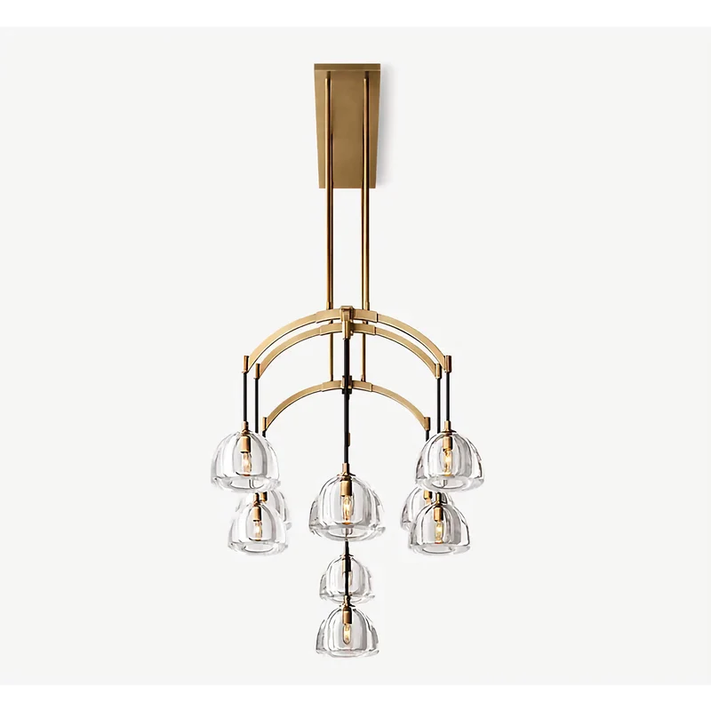 Brass Linear Glass Chandelier | CLHRH5820L