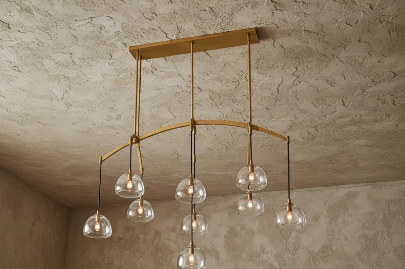 Brass Linear Glass Chandelier | CLHRH5820L