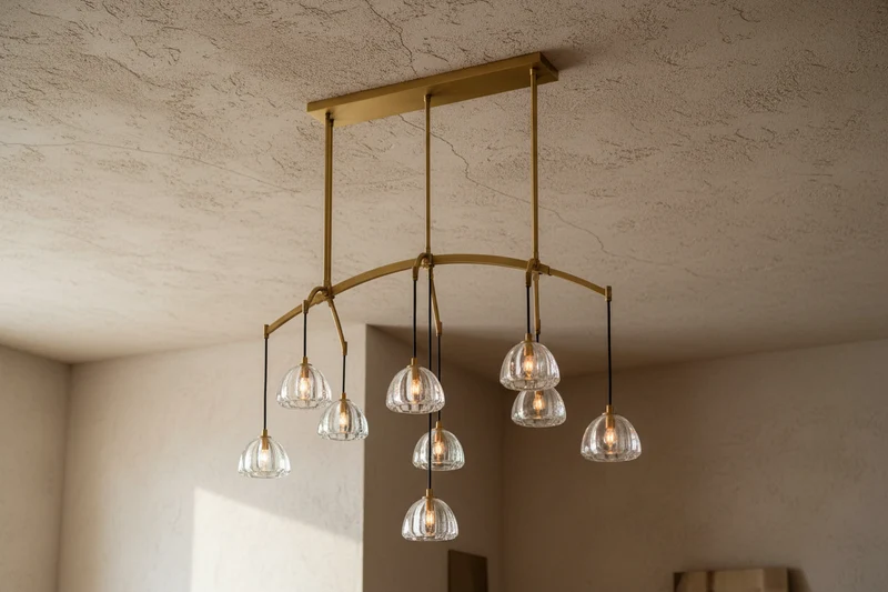 Brass Linear Glass Chandelier | CLHRH5820L