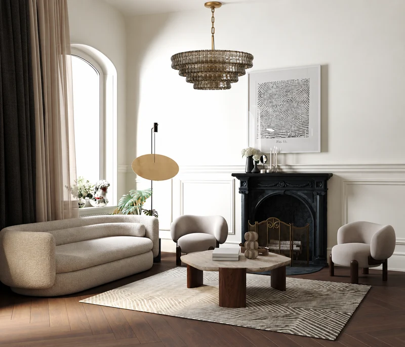 The Bellatrix Chandelier | Brass or Black | CLBLXCH